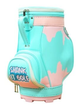 Mint & Pastel Pink Mini Golf Bag/ cooler or ball bag